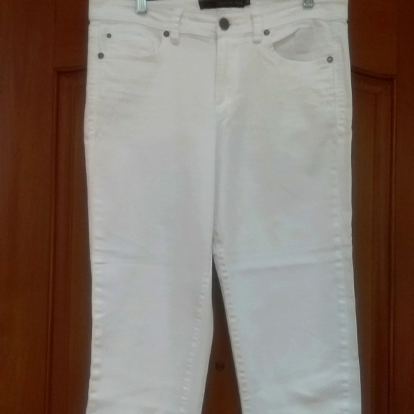 Calvin Klein White Skinny Crop Jeans sz 10 - Picture 1 of 9